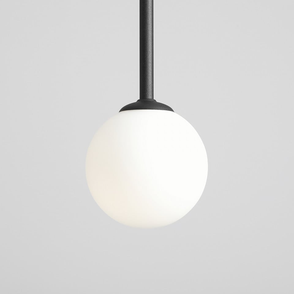 Plafoniera neagra/alba din metal Pinne M Aldex