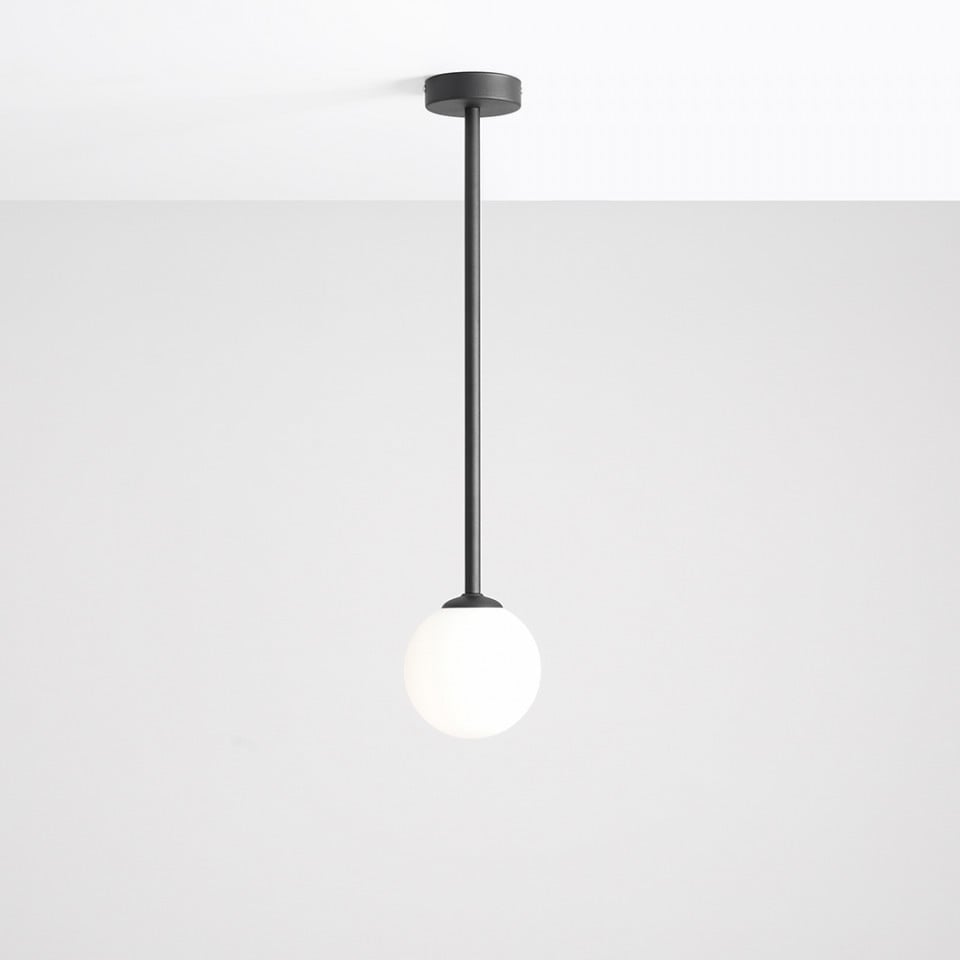 Plafoniera neagra/alba din metal Pinne M Aldex