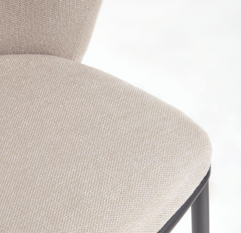 Scaun bar bej din textil Ciselia Kave Home