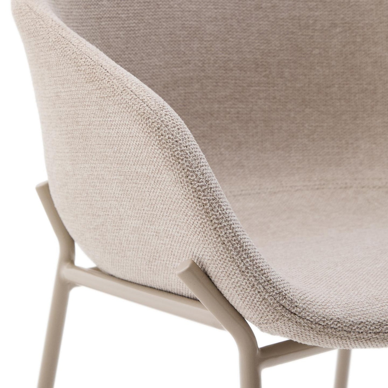 Scaun bar bej din textil Yvette Mini Kave Home
