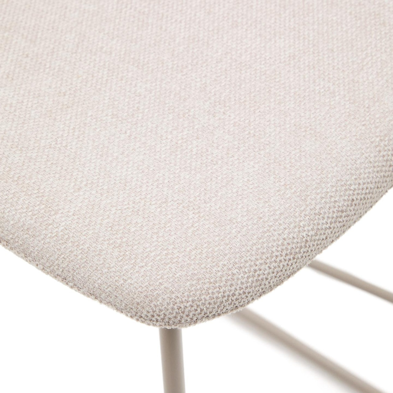 Scaun bar bej din textil Zahara Kave Home