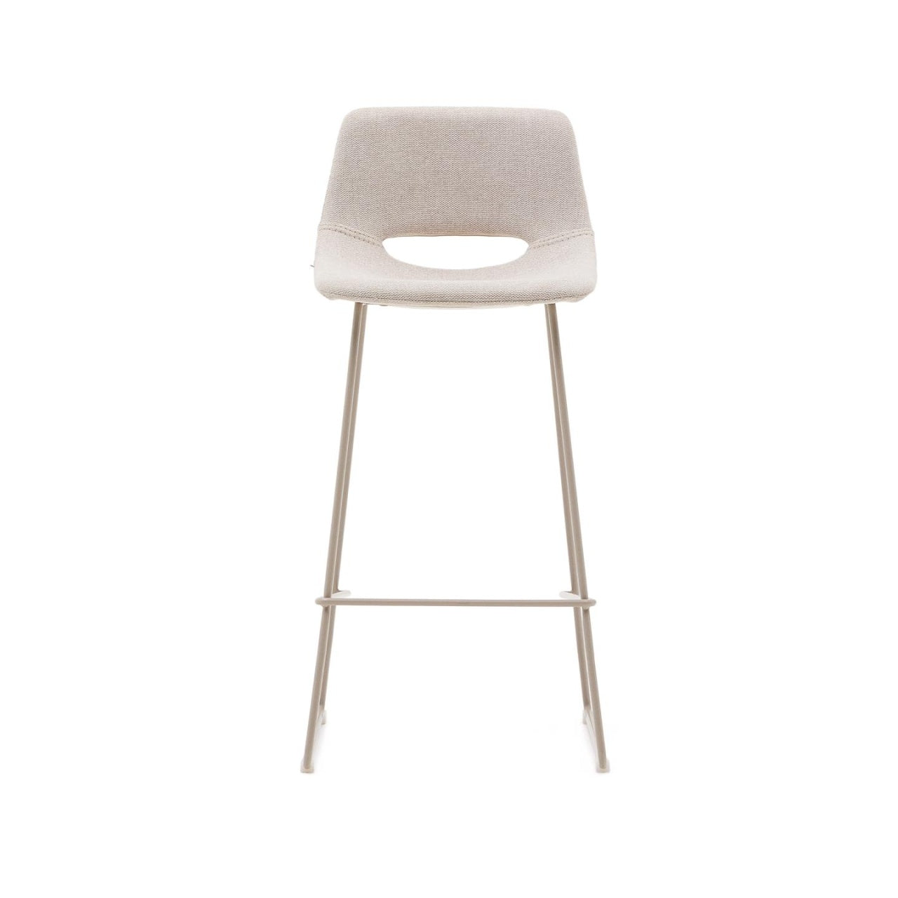 Scaun bar bej din textil Zahara Kave Home