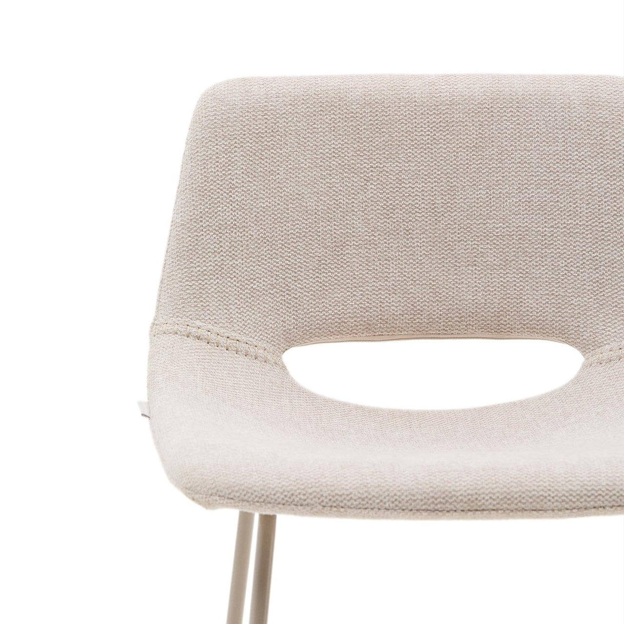 Scaun bar bej din textil Zahara Kave Home