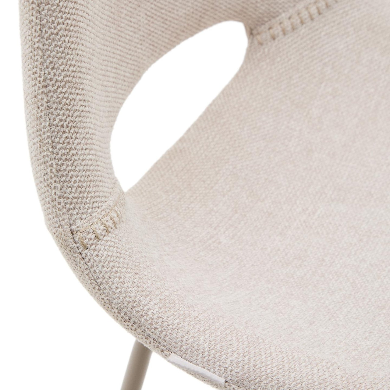 Scaun bar bej din textil Zahara Kave Home
