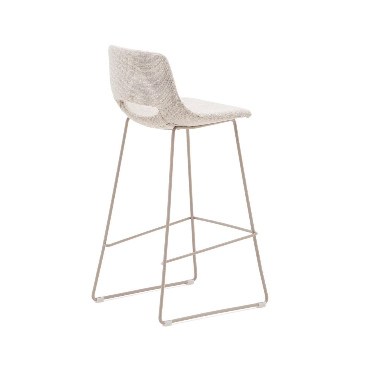 Scaun bar bej din textil Zahara Kave Home