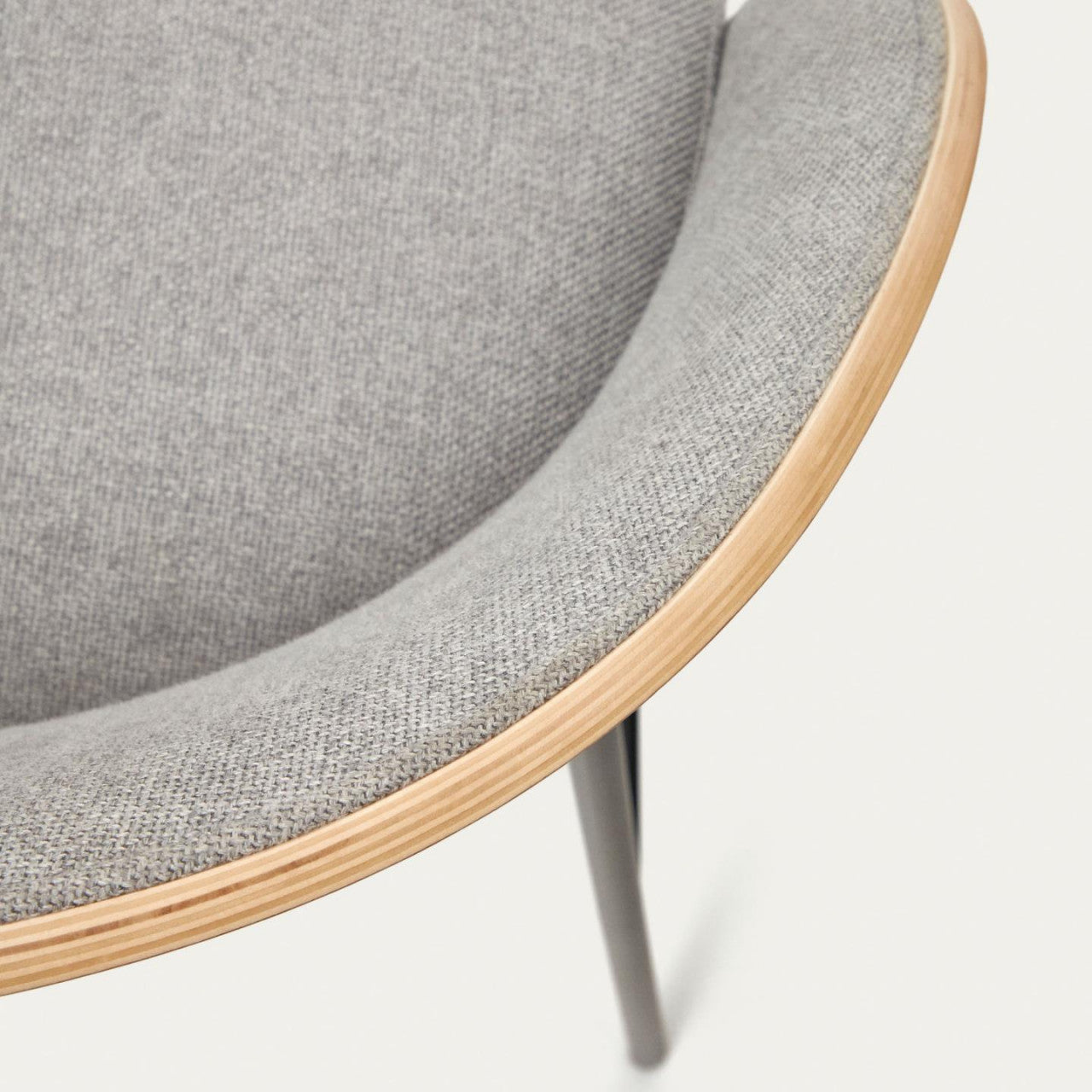 Scaun bar gri deschis/maro din textil Eamy Low Kave Home