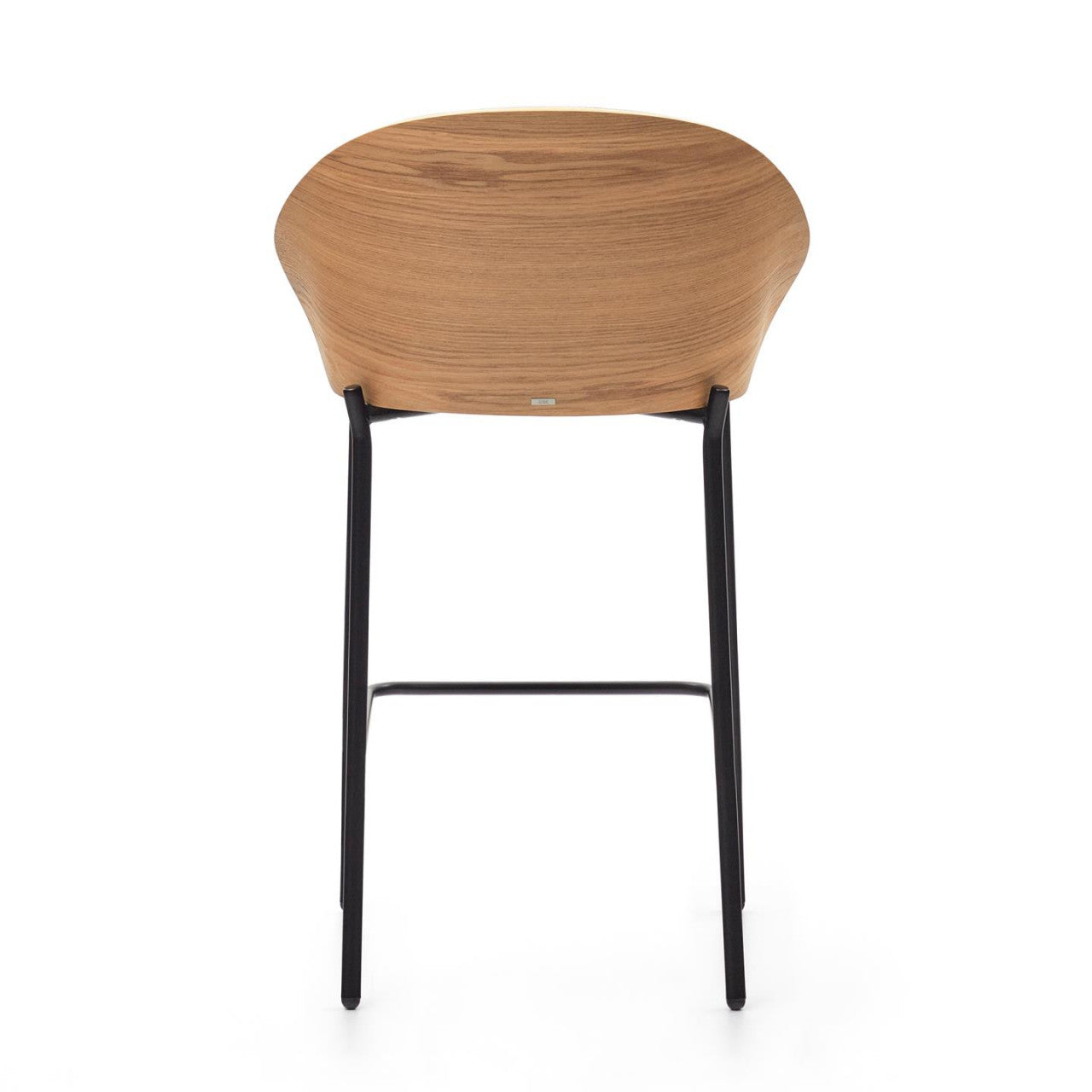 Scaun bar gri deschis/maro din textil Eamy Low Kave Home
