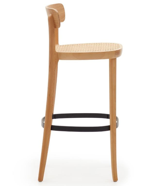 Scaun bar maro din lemn Romane Kave Home