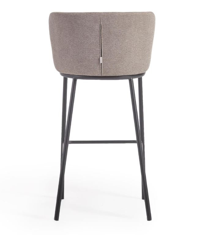 Scaun bar maro din textil Ciselia Kave Home