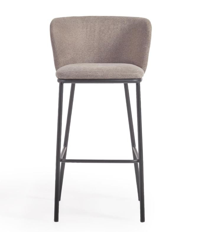Scaun bar maro din textil Ciselia Kave Home