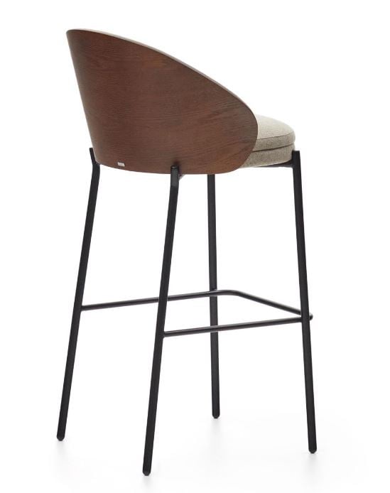Scaun bar maro din textil Eamy Kave Home