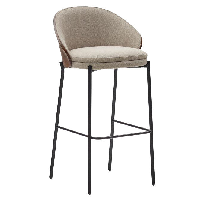 Scaun bar maro din textil Eamy Kave Home