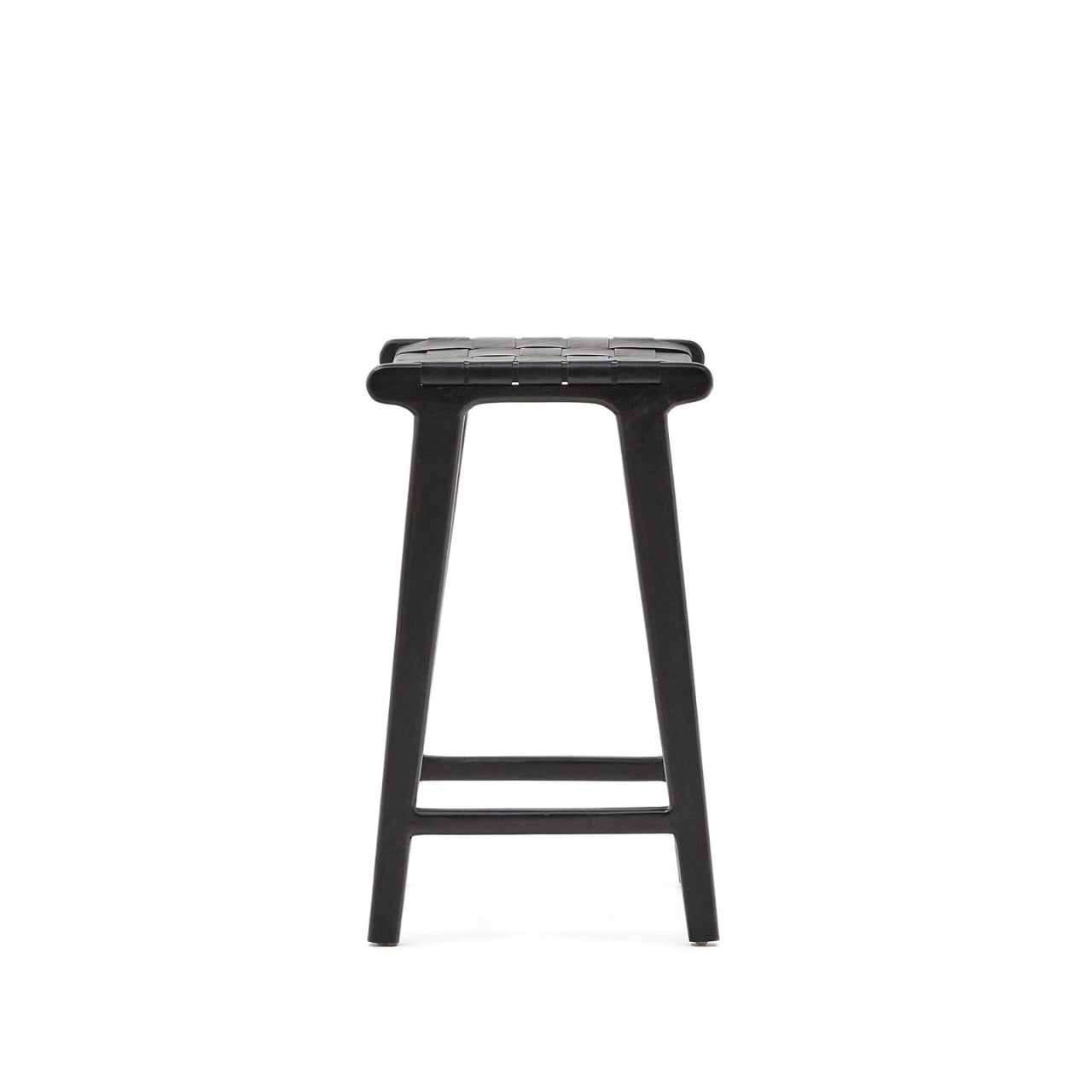 Scaun bar negru din lemn Calixta Kave Home