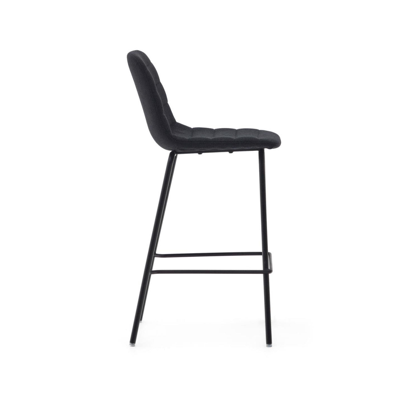 Scaun bar negru din textil Zunilda Kave Home