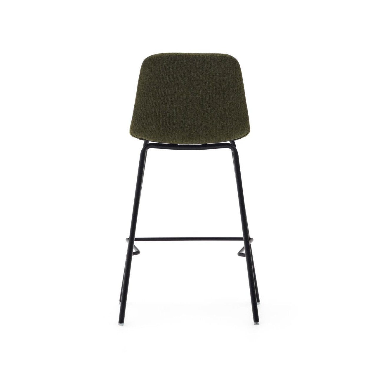 Scaun bar verde/negru din textil Zunilda Kave Home
