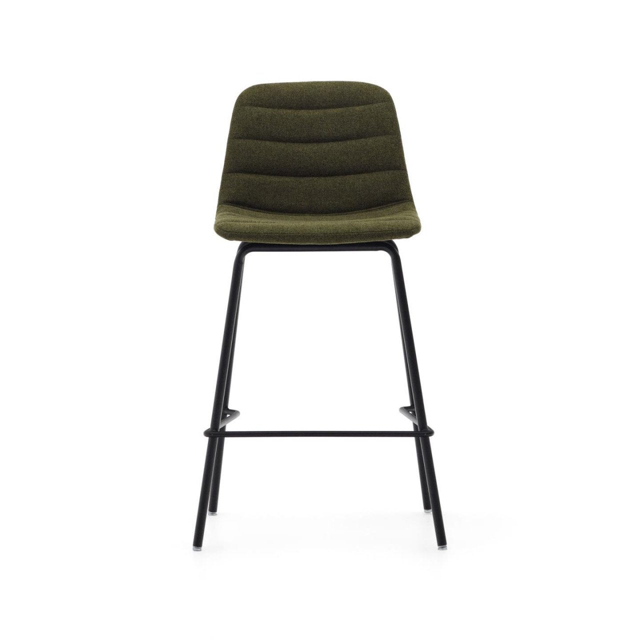Scaun bar verde/negru din textil Zunilda Kave Home
