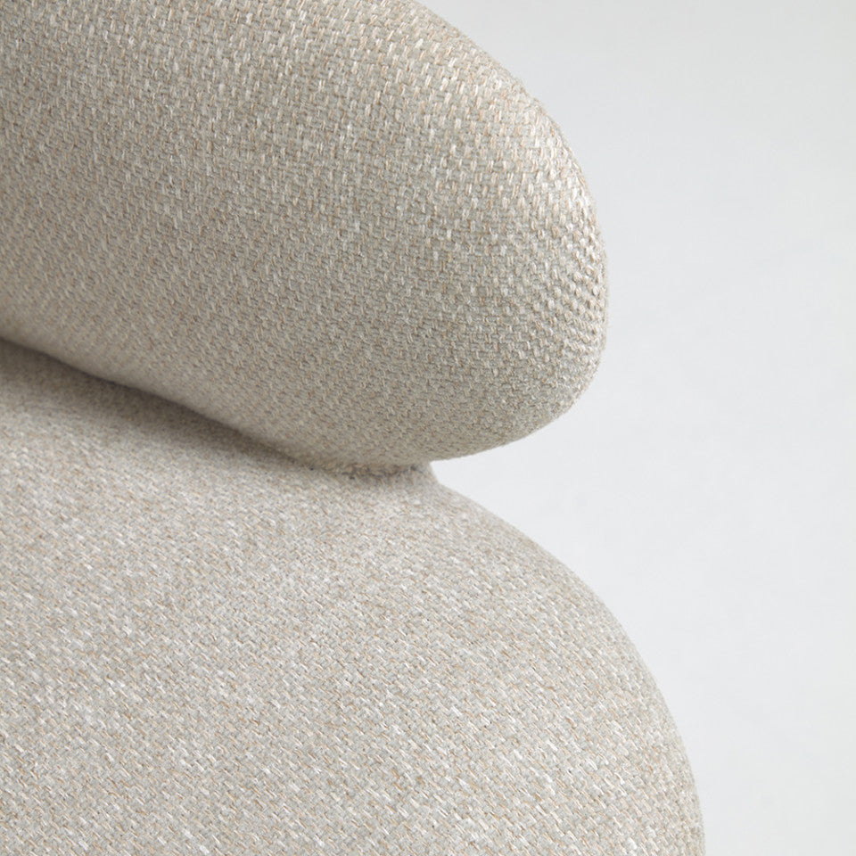 Scaun birou rotativ gri deschis din textil Einara Kave Home