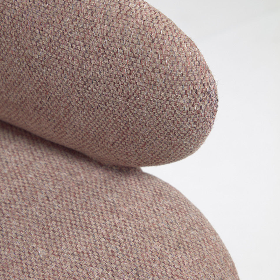 Scaun birou rotativ roz din textil Einara Kave Home