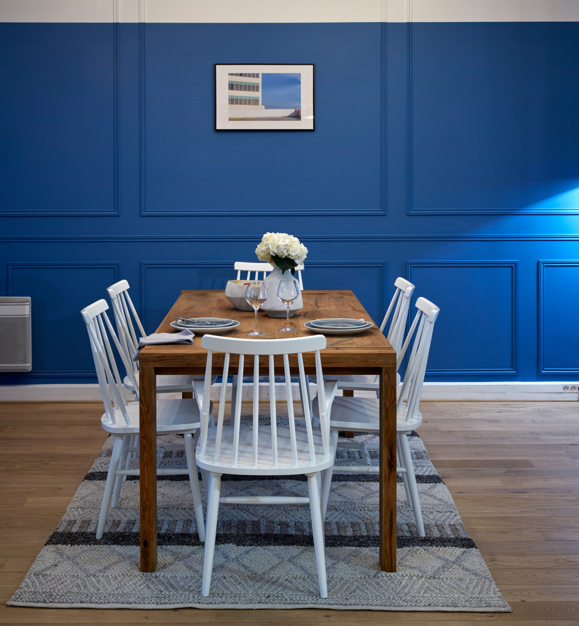 Scaun dining alb din lemn Tressia Kave Home