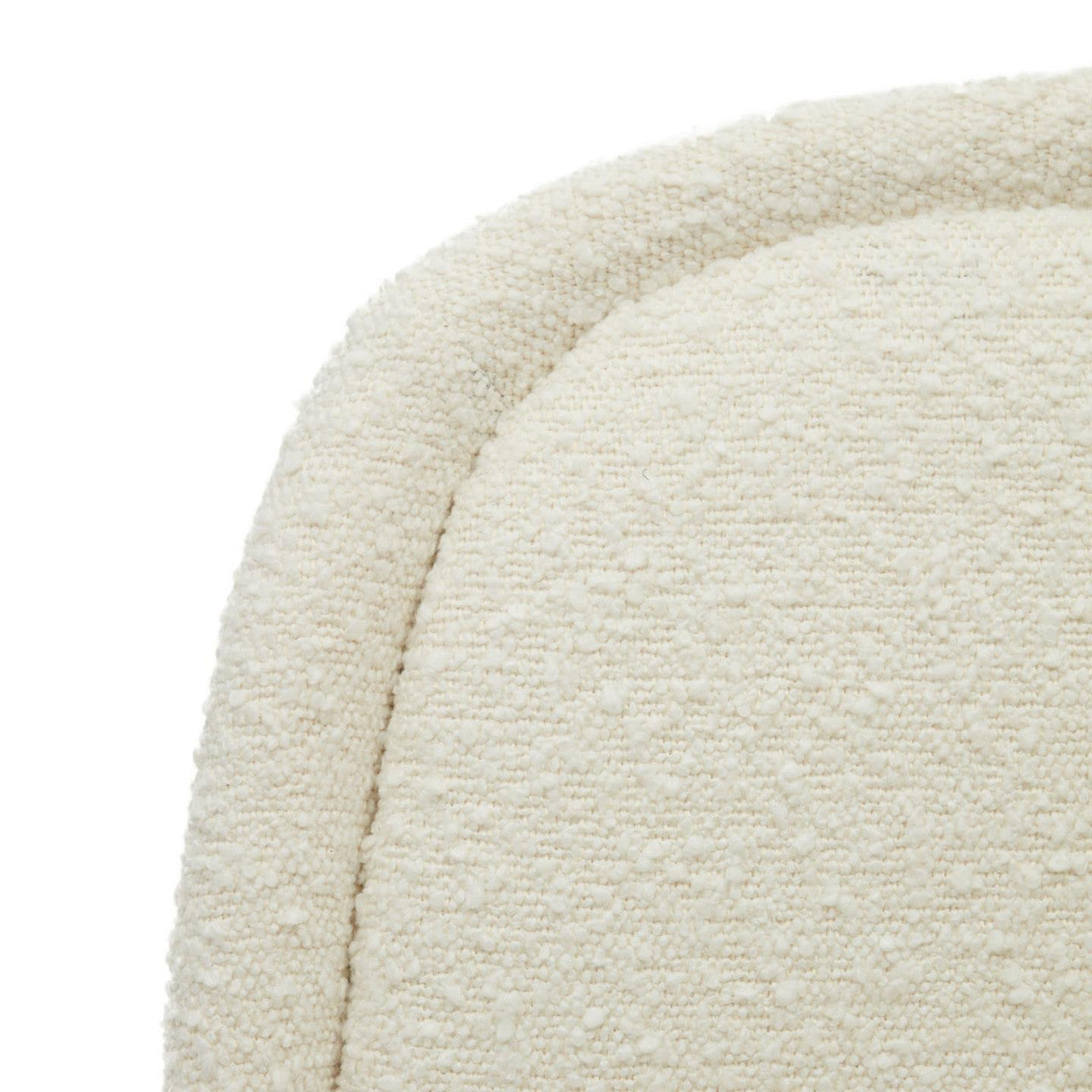 Scaun dining alb din textil Aimin Fleece Kave Home