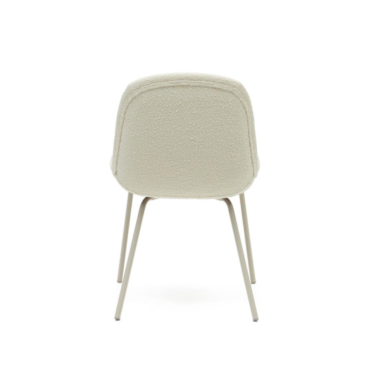 Scaun dining alb din textil Aimin Fleece Kave Home