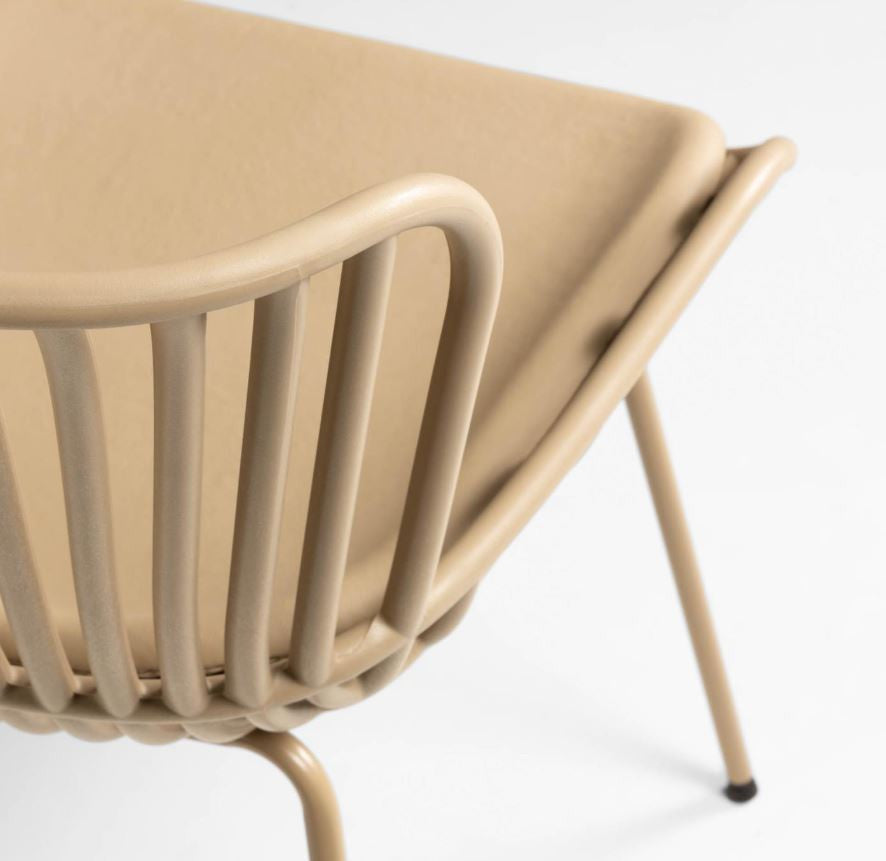 Scaun dining bej din metal Surpik Kave Home