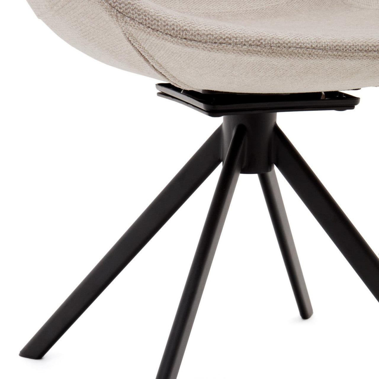 Scaun dining bej din piele ecologica Tissiana Kave Home