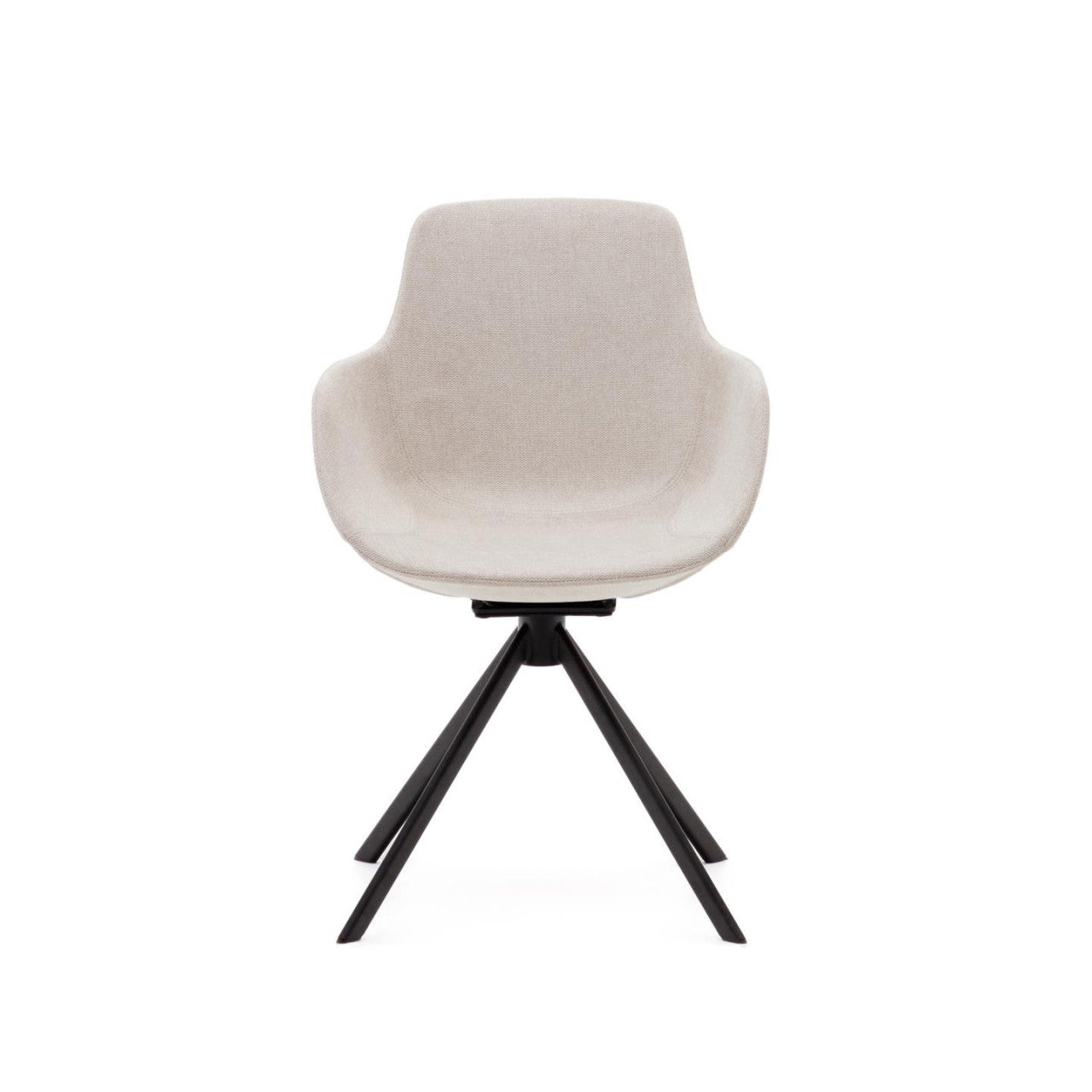 Scaun dining bej din piele ecologica Tissiana Kave Home