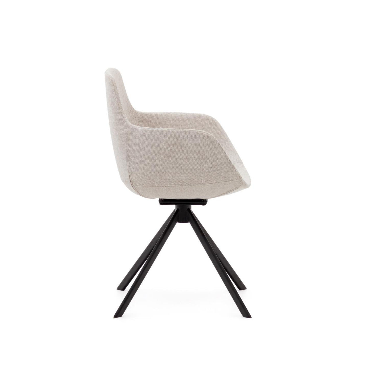 Scaun dining bej din piele ecologica Tissiana Kave Home