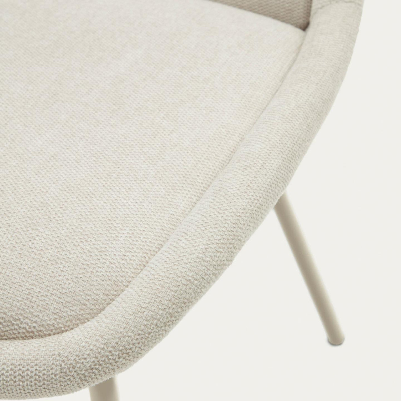 Scaun dining bej din textil Aimin Kave Home