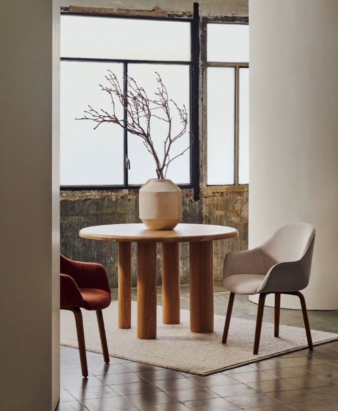 Scaun dining bej din textil Aleli Kave Home
