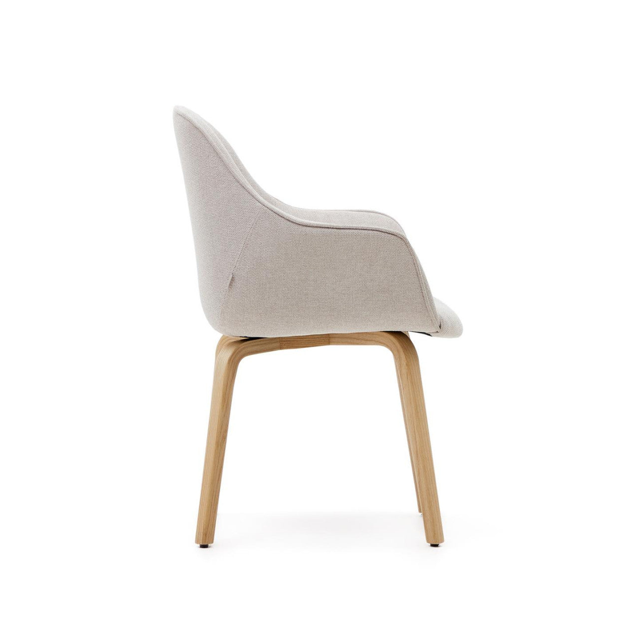 Scaun dining bej din textil Aleli Kave Home