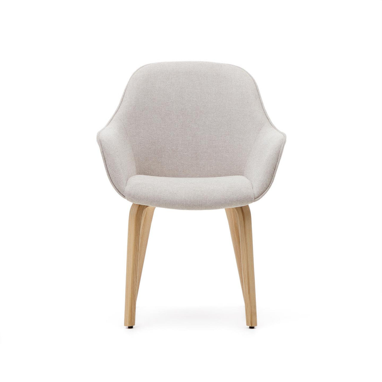 Scaun dining bej din textil Aleli Kave Home