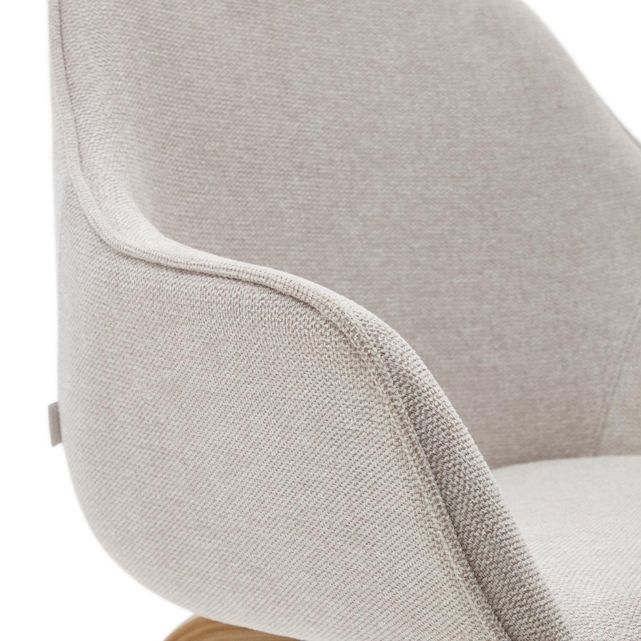 Scaun dining bej din textil Aleli Kave Home