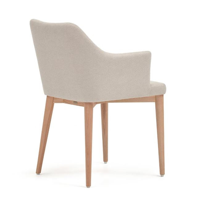 Scaun dining bej din textil Croft Kave Home