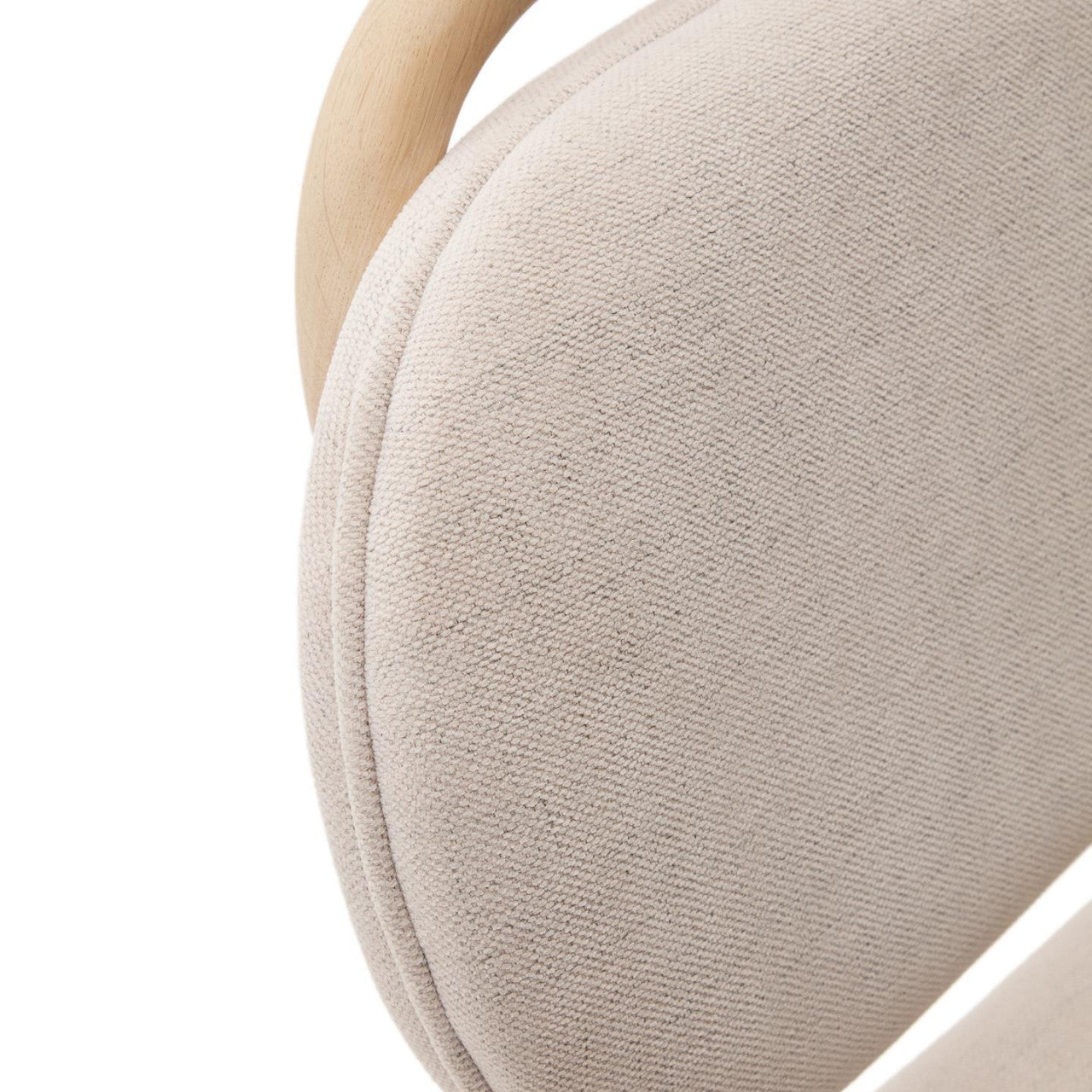 Scaun dining bej din textil Helda Kave Home