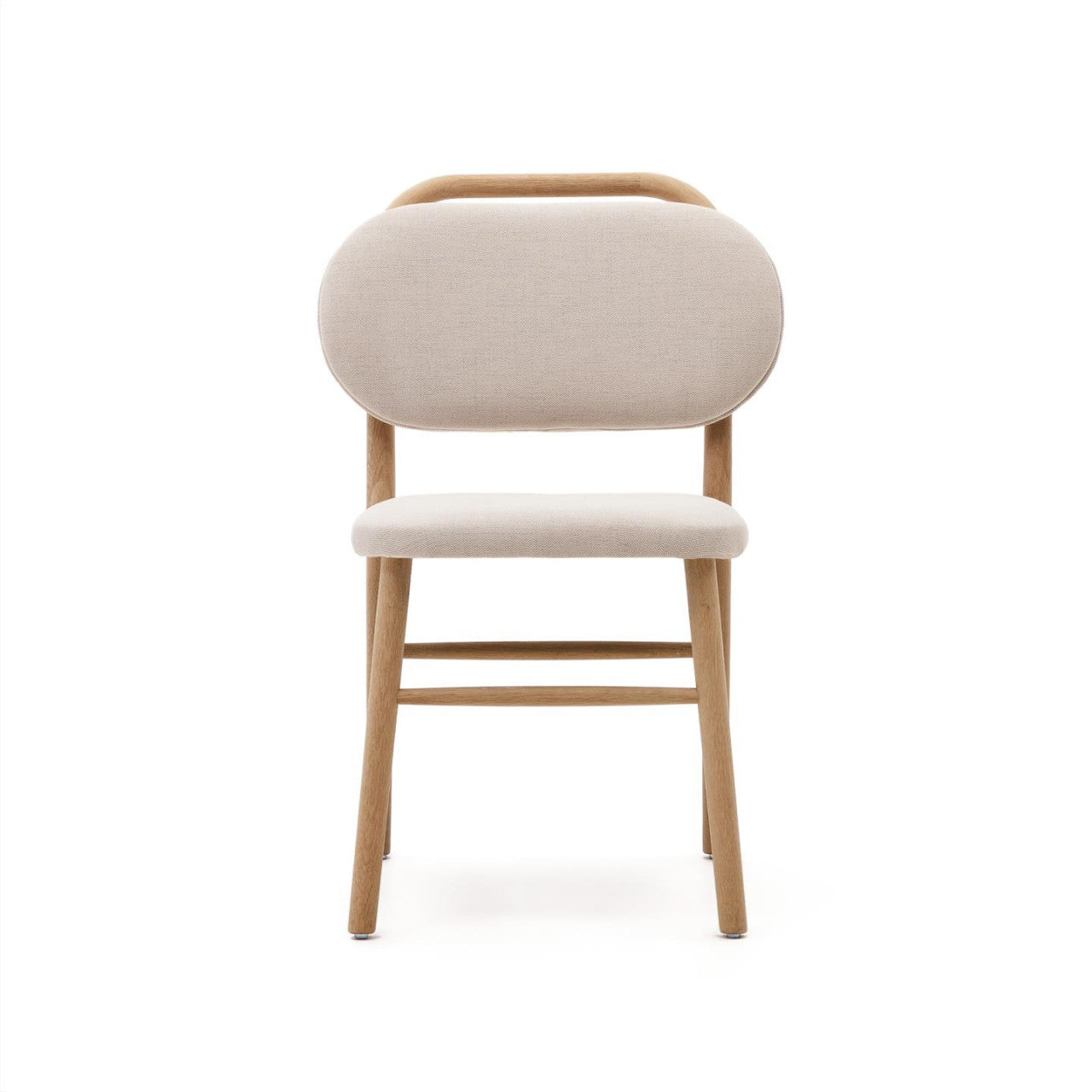 Scaun dining bej din textil Helda Kave Home