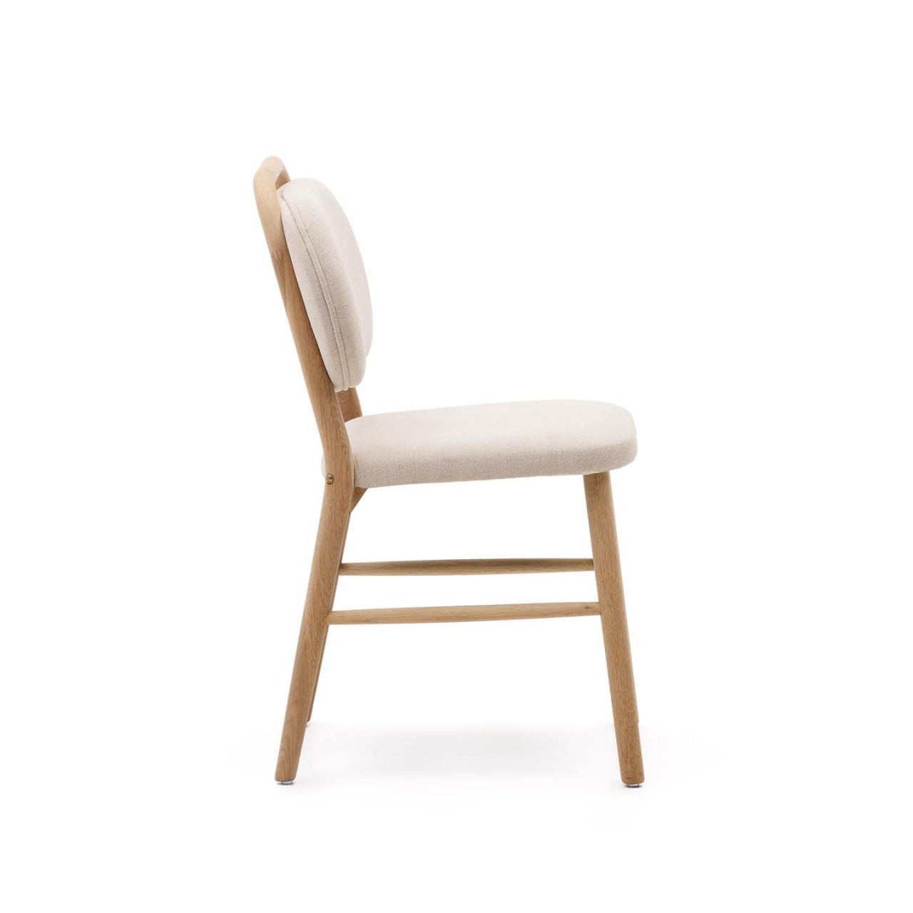 Scaun dining bej din textil Helda Kave Home