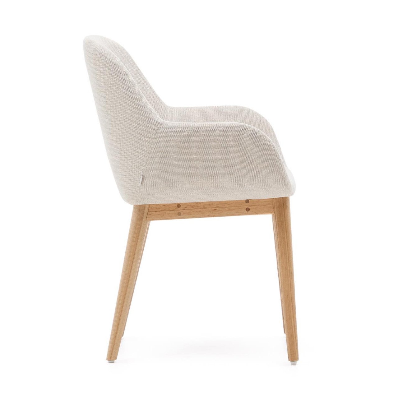 Scaun dining bej din textil Konna Kave Home