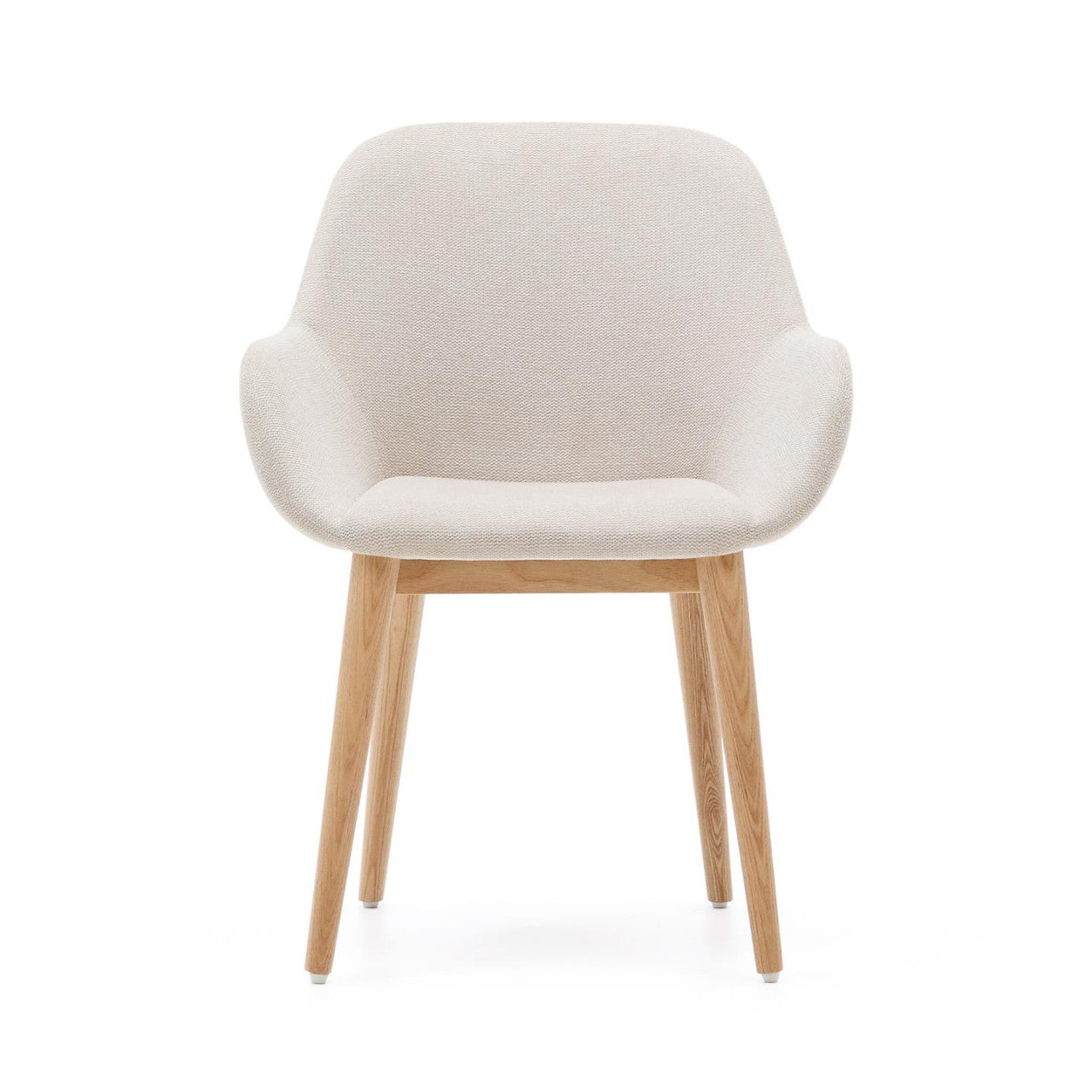 Scaun dining bej din textil Konna Kave Home