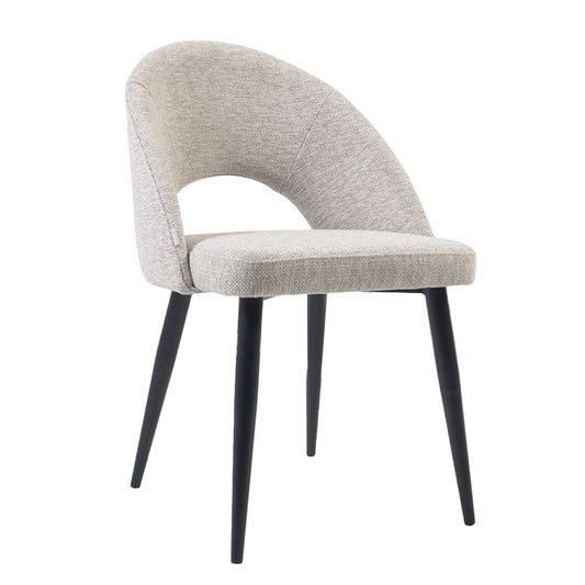 Scaun dining bej din textil Mael Kave Home
