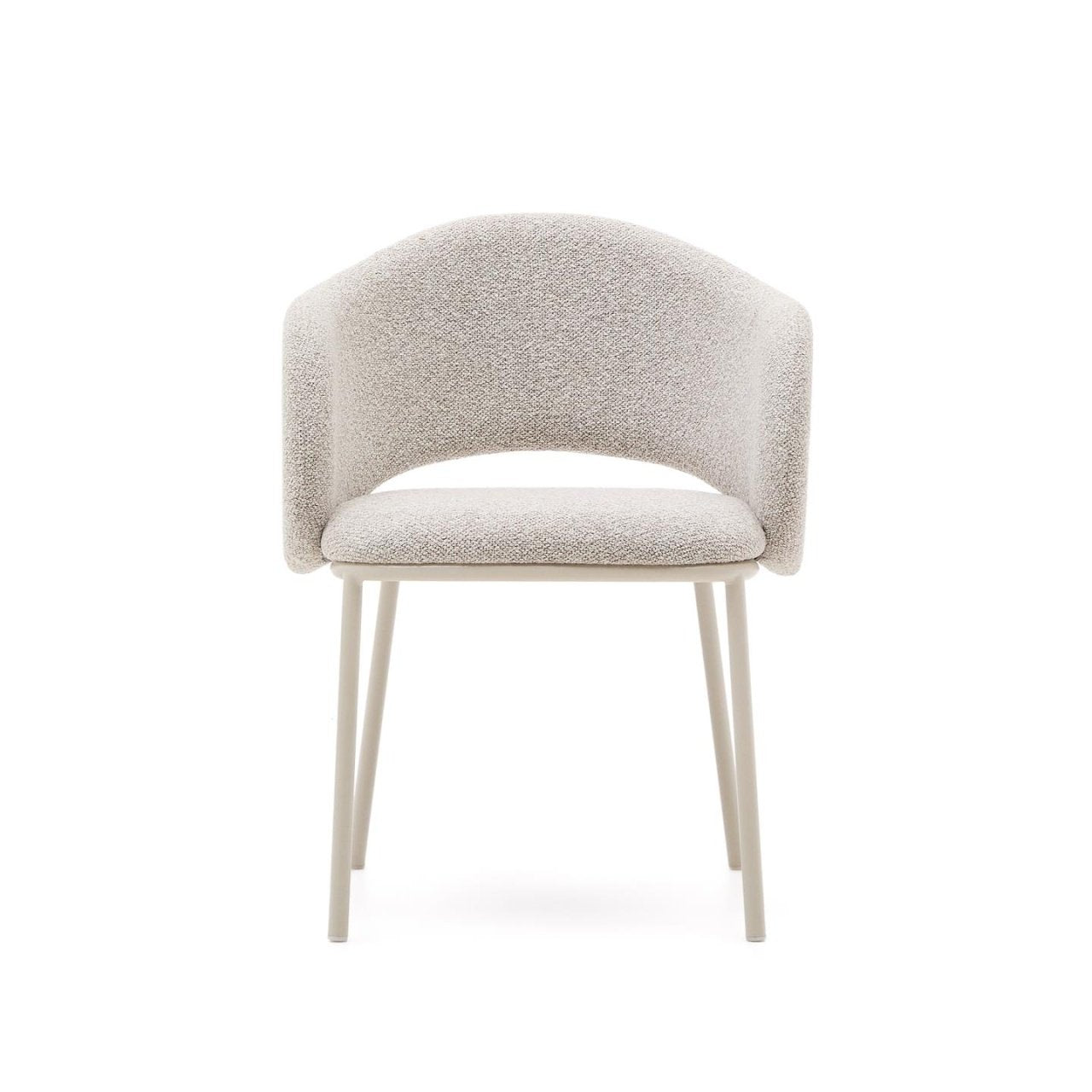 Scaun dining bej din textil Maina Chenille Kave Home