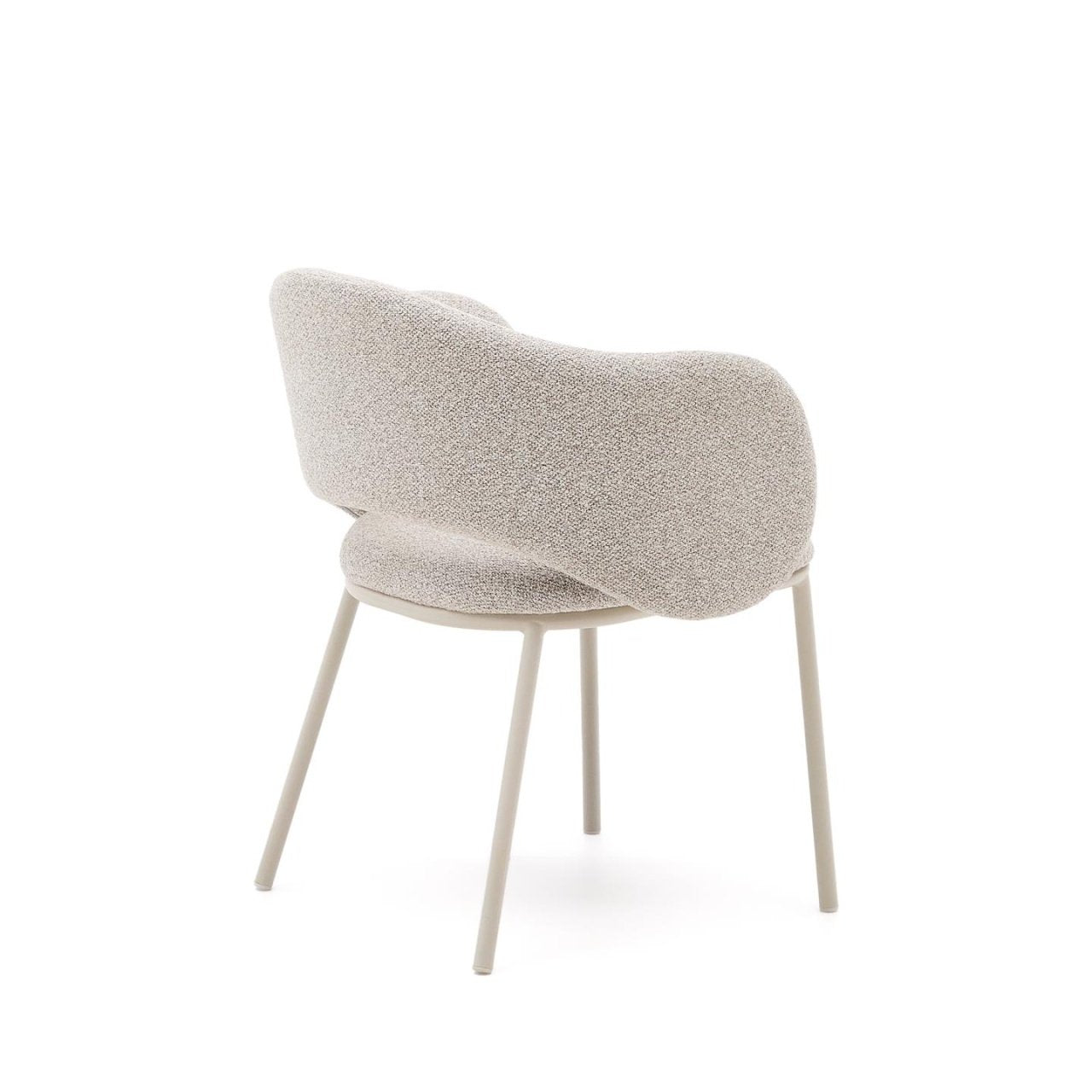 Scaun dining bej din textil Maina Chenille Kave Home
