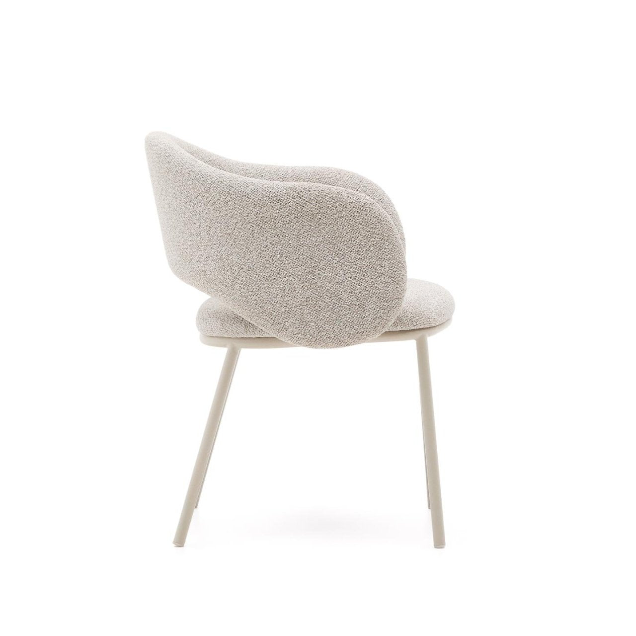 Scaun dining bej din textil Maina Chenille Kave Home