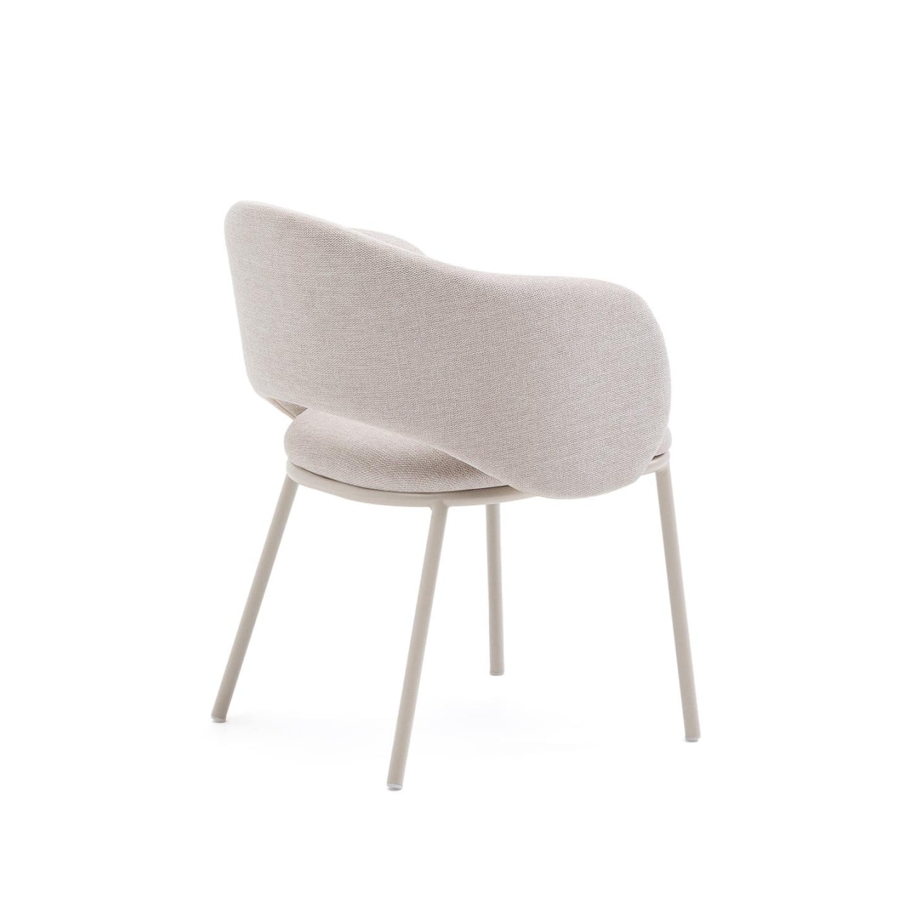 Scaun dining bej din textil Maina Kave Home