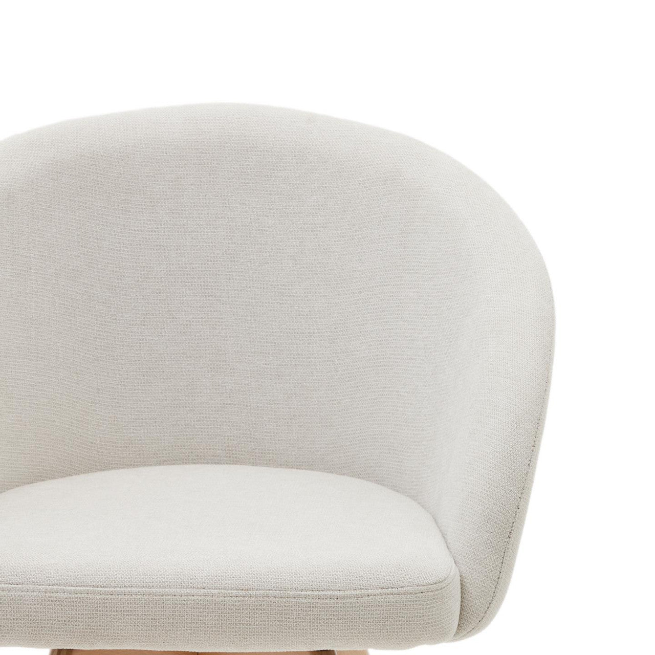 Scaun dining bej din textil Marvin Shearling Kave Home
