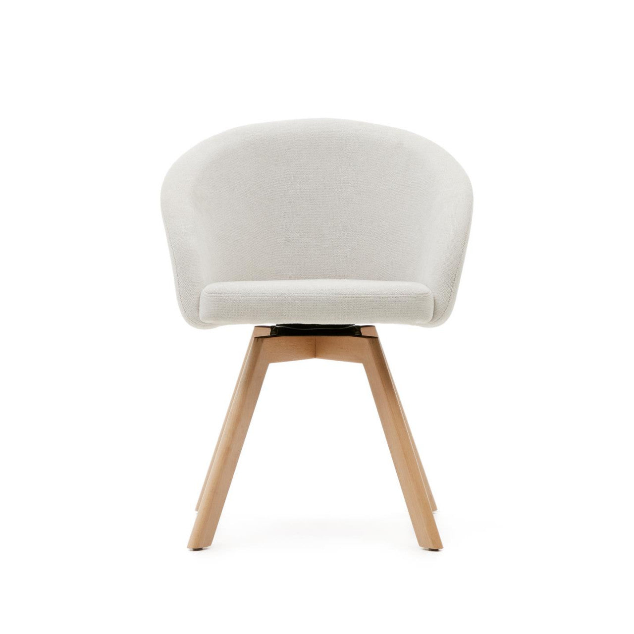 Scaun dining bej din textil Marvin Shearling Kave Home