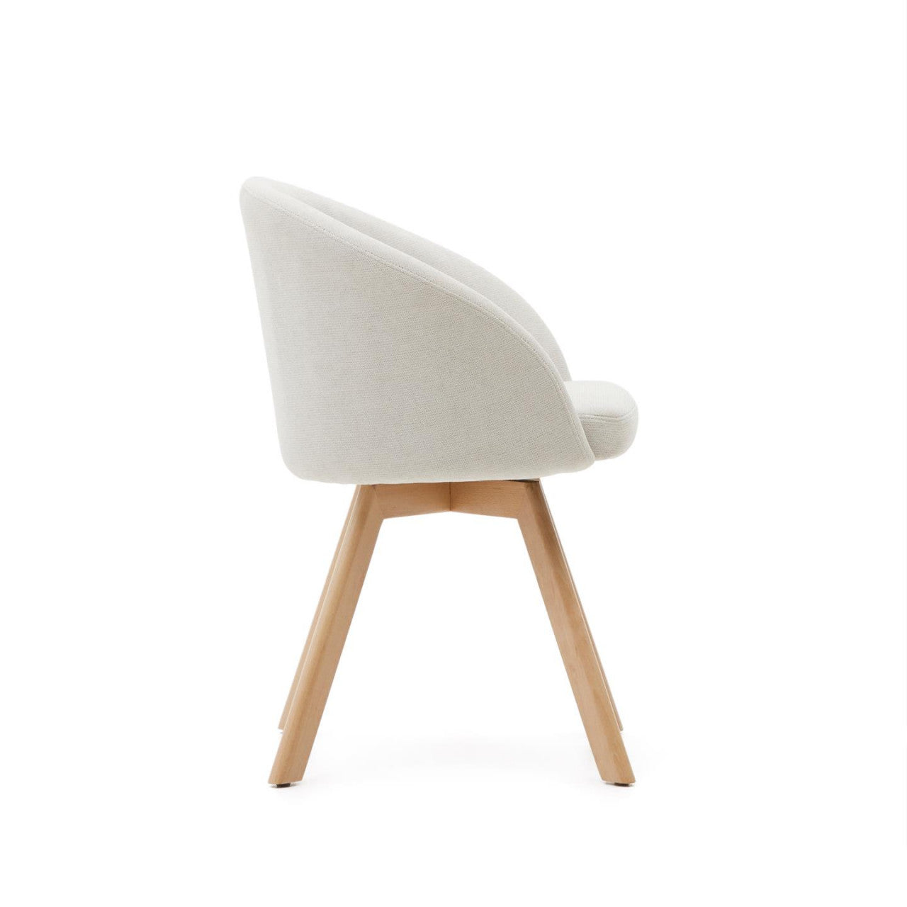 Scaun dining bej din textil Marvin Shearling Kave Home