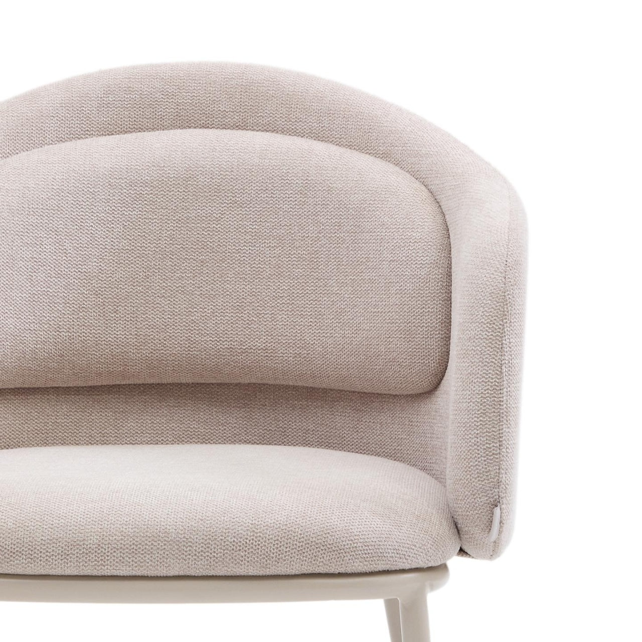 Scaun dining bej din textil Minda Kave Home