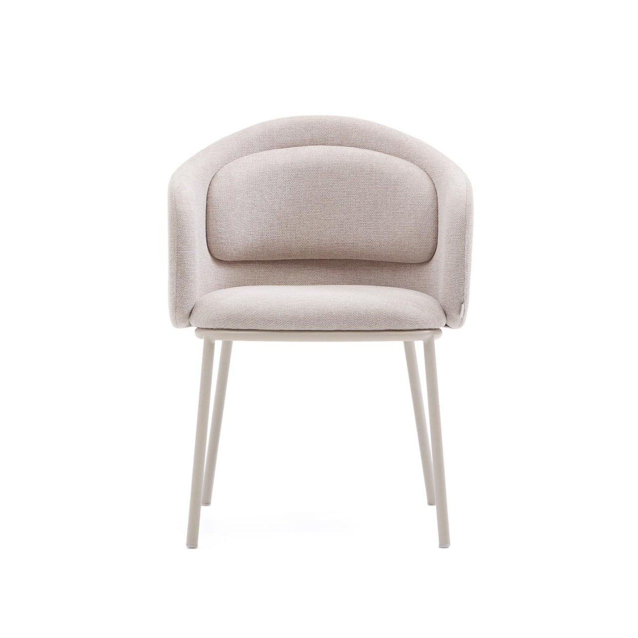 Scaun dining bej din textil Minda Kave Home